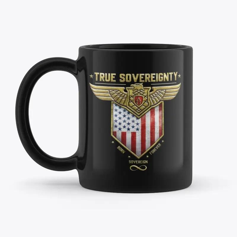 BORN SOVEREIGN 4EVER GLD BLACK MUG