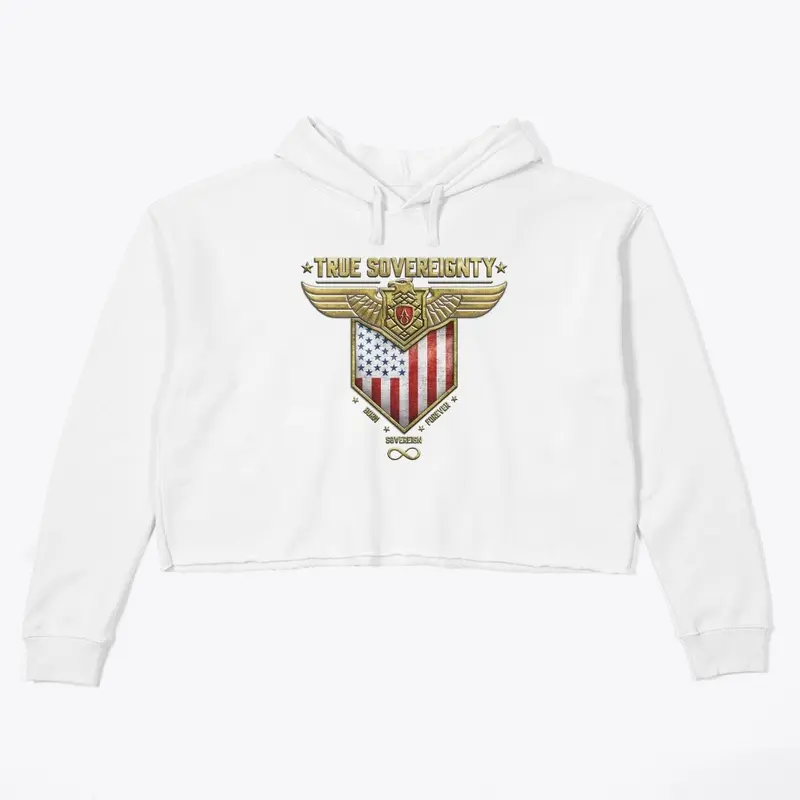 BORN SOVEREIGN GLD CROP HOODIE LADIES