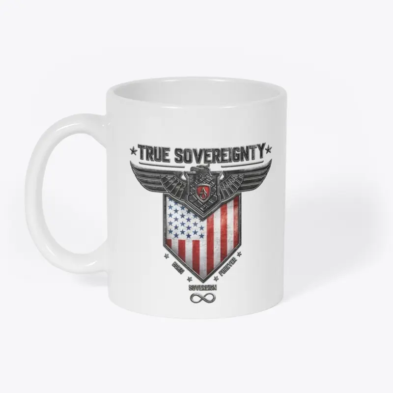 BORN SOVEREIGN 4EVER BLK WHITE MUG